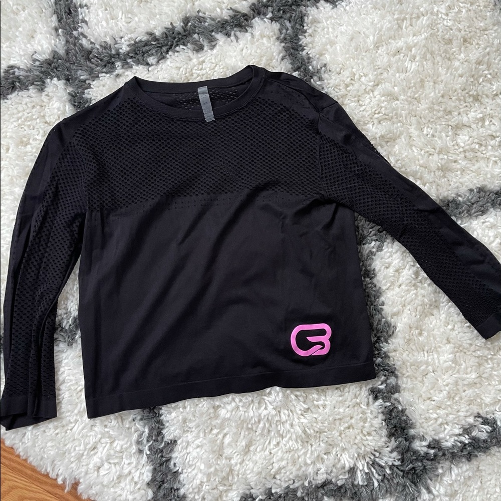 Varley x CycleBar crop 3/4 sleeve mesh tank
